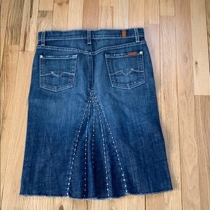 7 for all mankind jeans skirt size 26